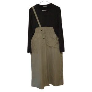 Shein Women's Green Black Pullover Dress w/ Accents Size Large Casual Trendy